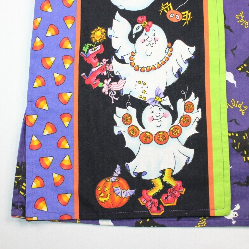 Handmade Halloween Vest Ghosts Candy Corn Pumpkins Reversible Teacher School - Picture 7 of 11